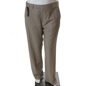 Kennth Cole Mens Khaki Flat Iron Dress Pants 42X32